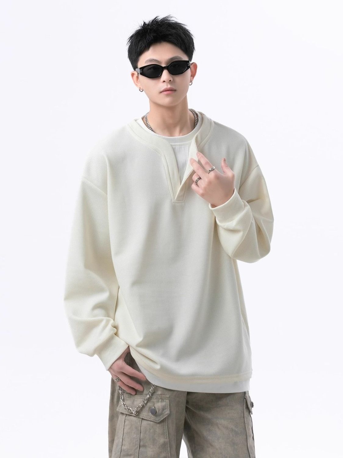 Gaming Console Letters - Herren-Kapuzenpullover ohne Kapuze, reflektierend, zum Spielen,