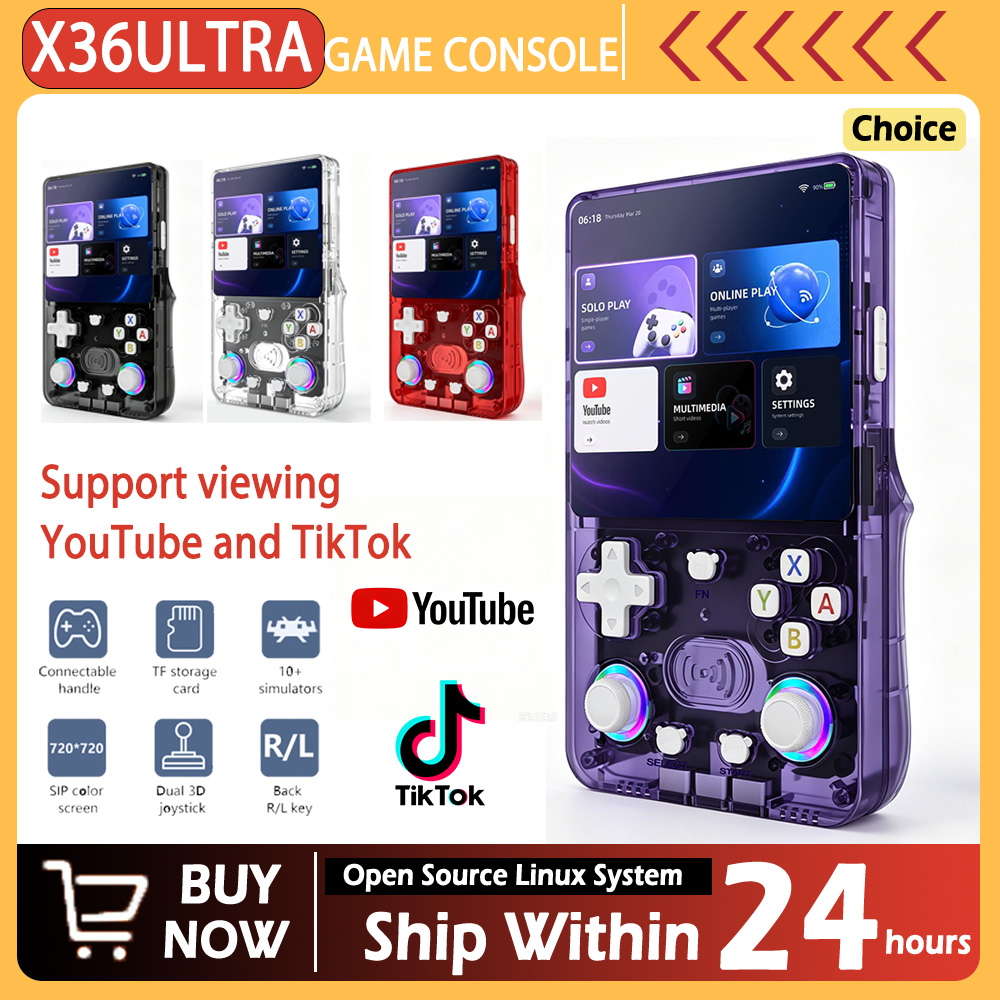 Gaming Console Handheld Retro - Neue X36 Ultra Retro-Handheld-Spielkonsole mit 4,0-Zoll-Bildschirm,
