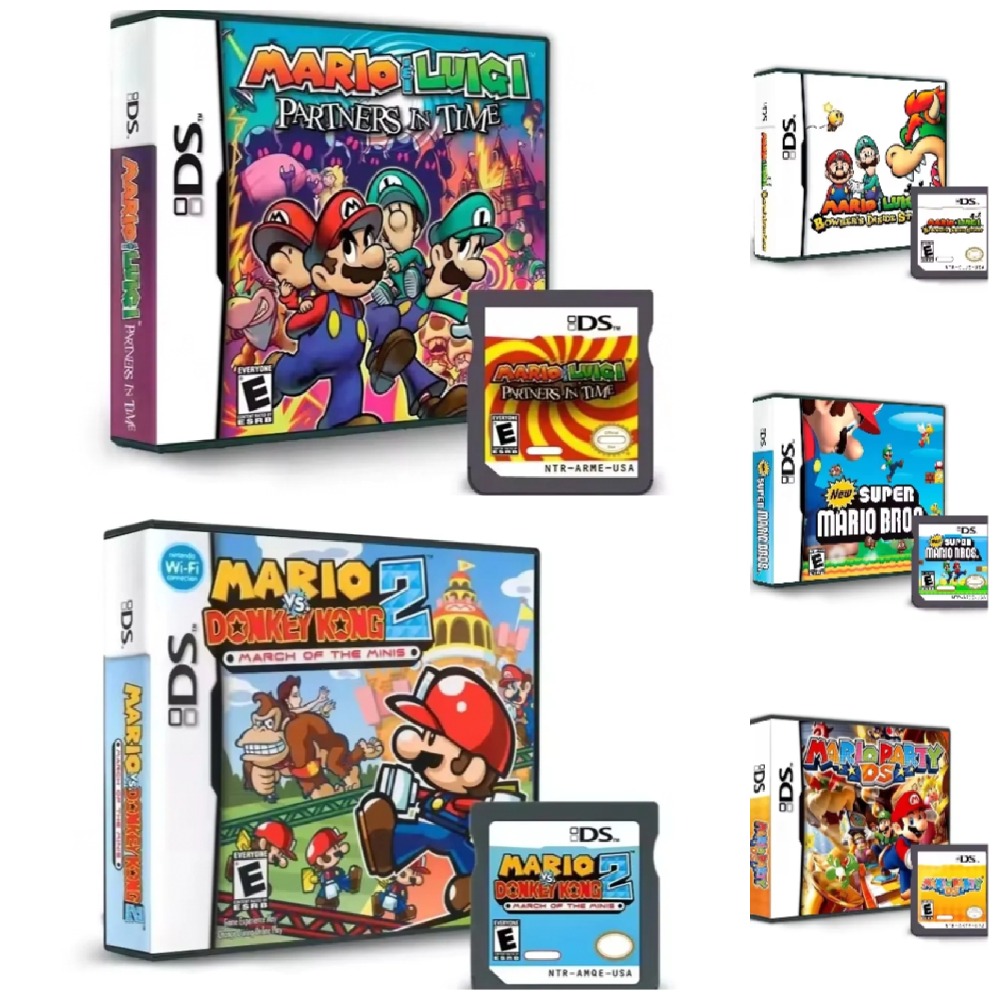 Handheld Gaming Console - Beliebte lustige DS-Spielkassette – Mario-Serie, Videospielkarte,