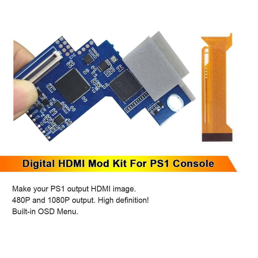 Gaming Console Sony - Digital-zu-Digital-HDMI-Mod-Kit für PS1 interne TV-Platine Mod-Kit