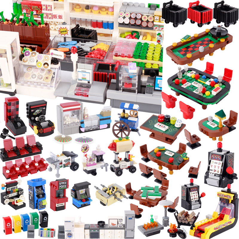 Gaming Console Lego - Stadt Street View Szene Bausteine Möbel