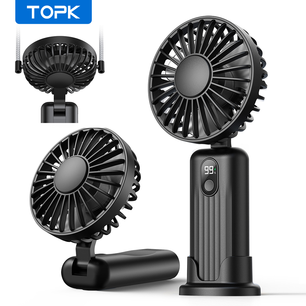 Gaming Console K36 - TOPK Tragbarer Mini-Ventilator, 2400 mAh USB