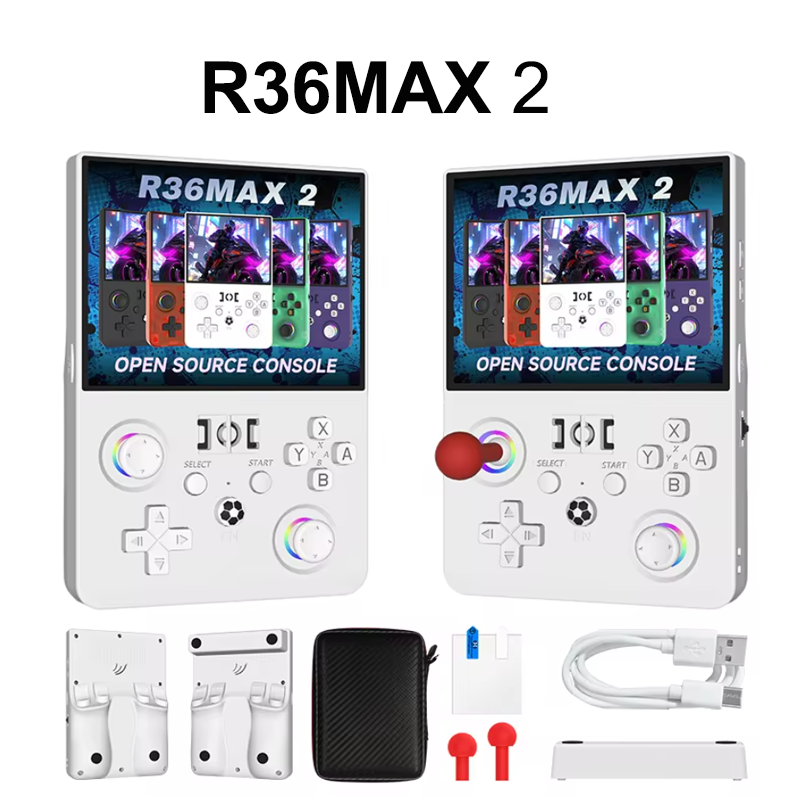Gaming Console In 2026 - 2026 R36max 2 Retro-Handheld-Spielkonsole Tragbarer 4,5-Zoll-IPS-Bildschirm