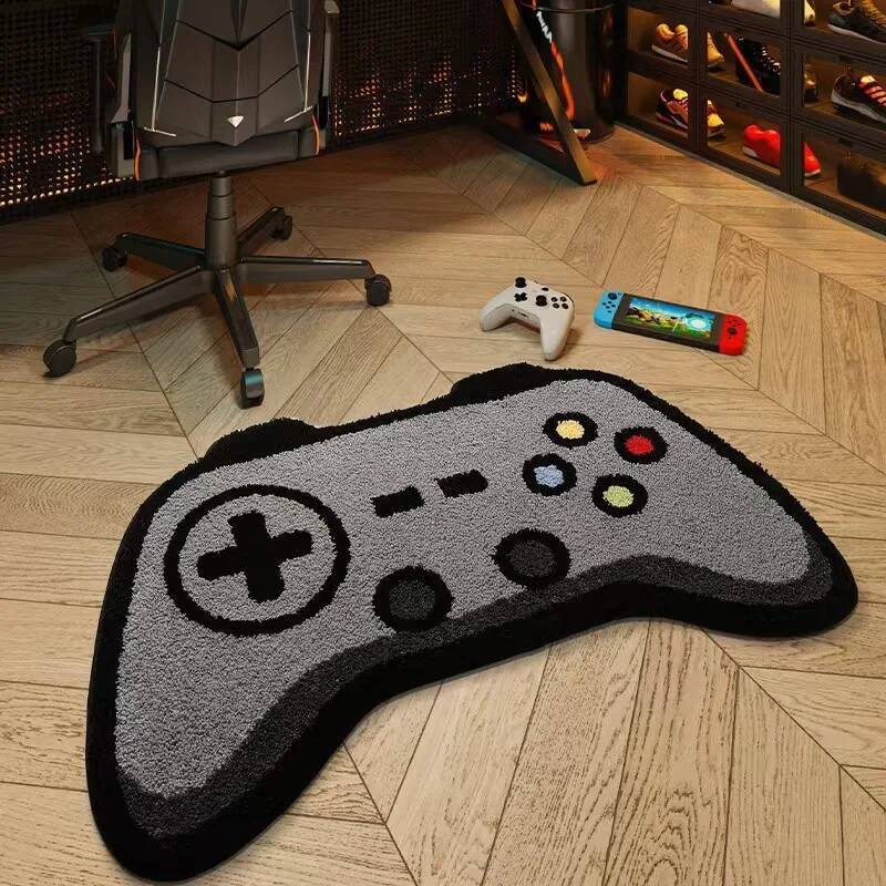 Gaming Console Room - Gaming-Controller-förmiger Teppich, kreativer Cartoon-Teppich, weicher Tufting-Teppich,