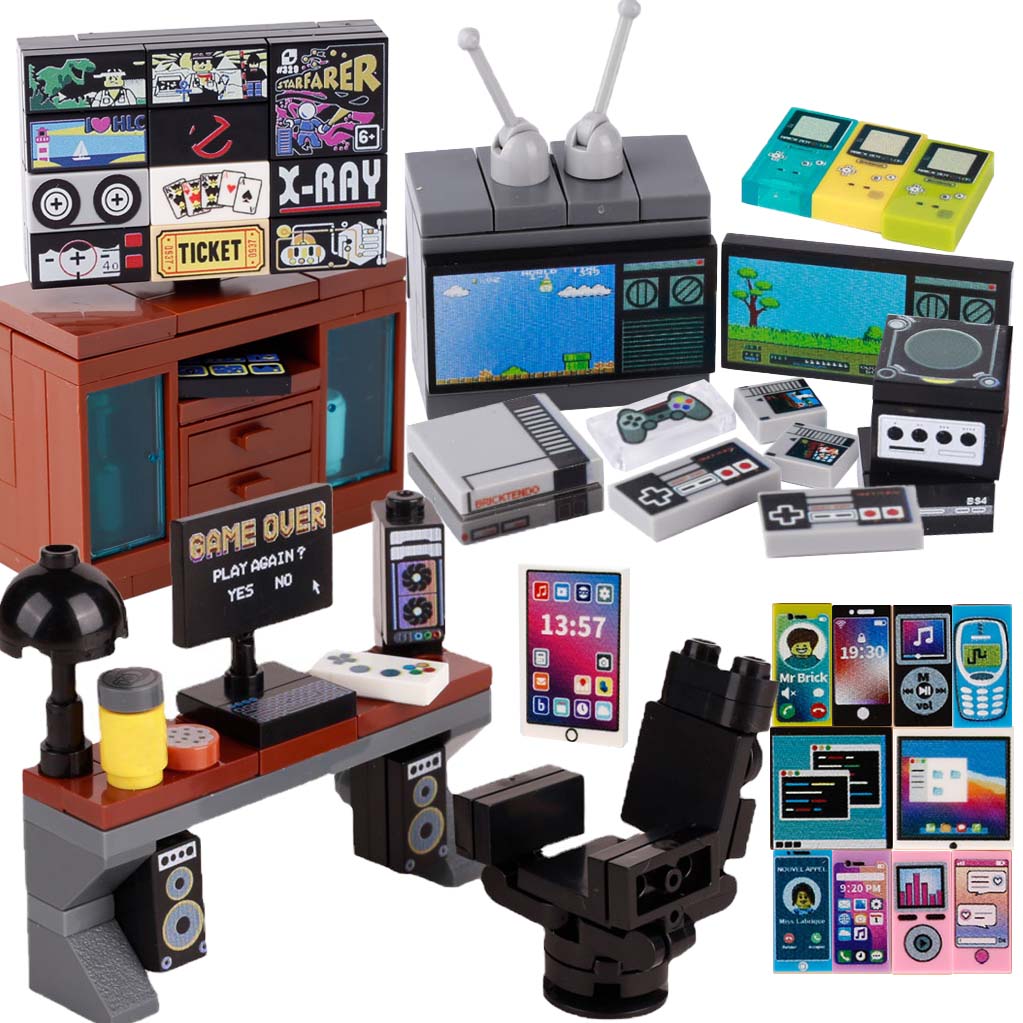 Gaming Console Lego - MOC Spielkonsole Computer Modell Bausteine Mini