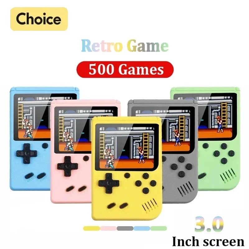 Gaming Console Handheld Retro - Tragbare Mini-Handheld-Videospielkonsole im Retro-Stil, 8 Bit,
