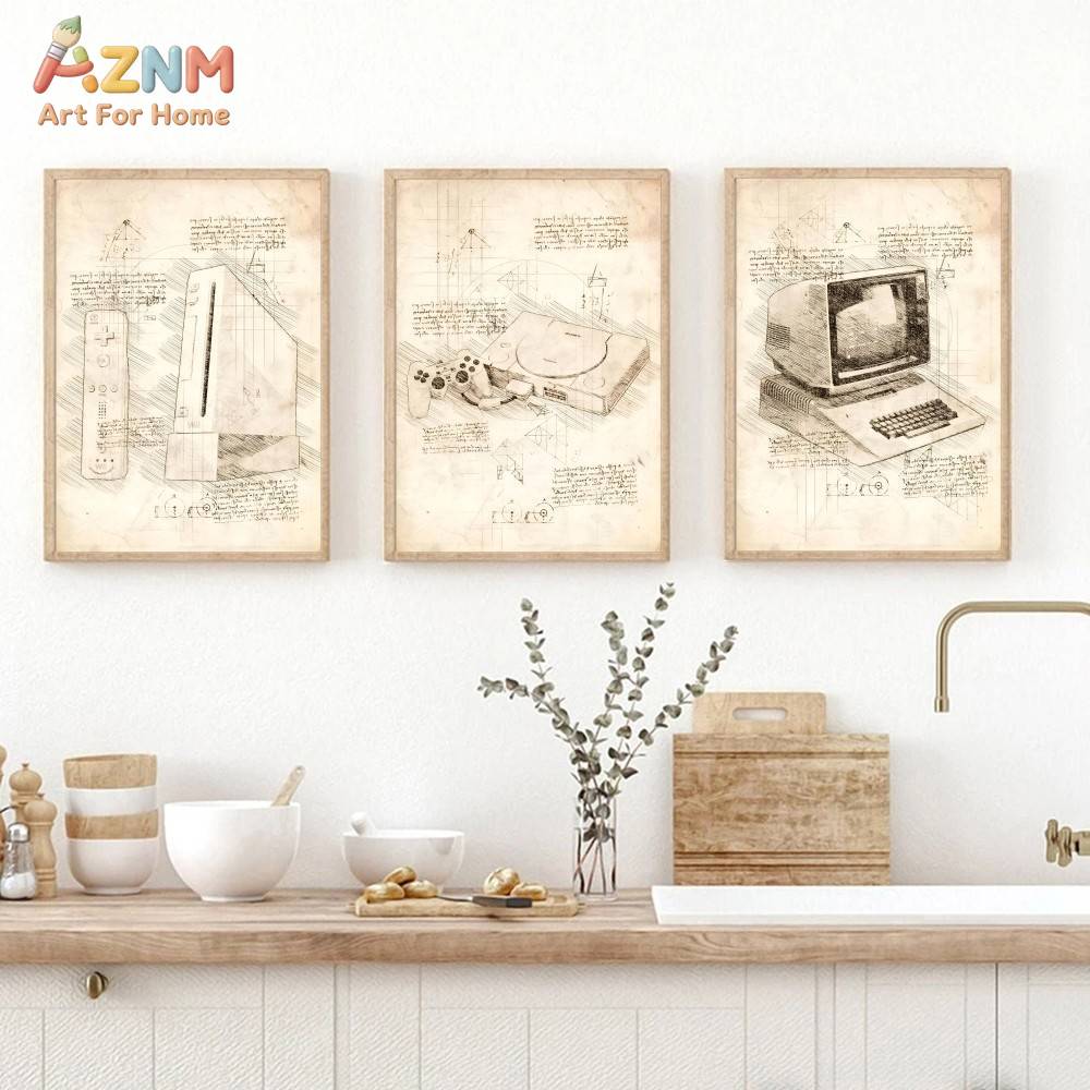 AZNM Vintage Spielkonsolen-Ski – Gaming Console Room Bewertung und Preis