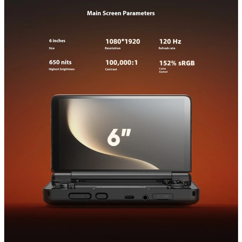 6-Zoll 1080P 120Hz Dual-Screen – Gaming Console Handheld Android Bewertung und Preis