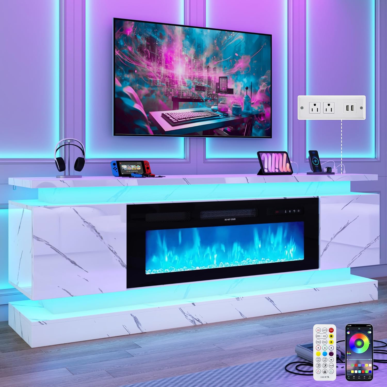 71-Zoll-LED-TV-Ständer mit 40- – Gaming Console Room Bewertung und Preis