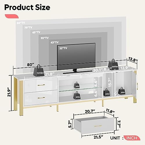 TV-Ständer für 75/80/85-Zoll-F – Gaming Console Room Bewertung und Preis
