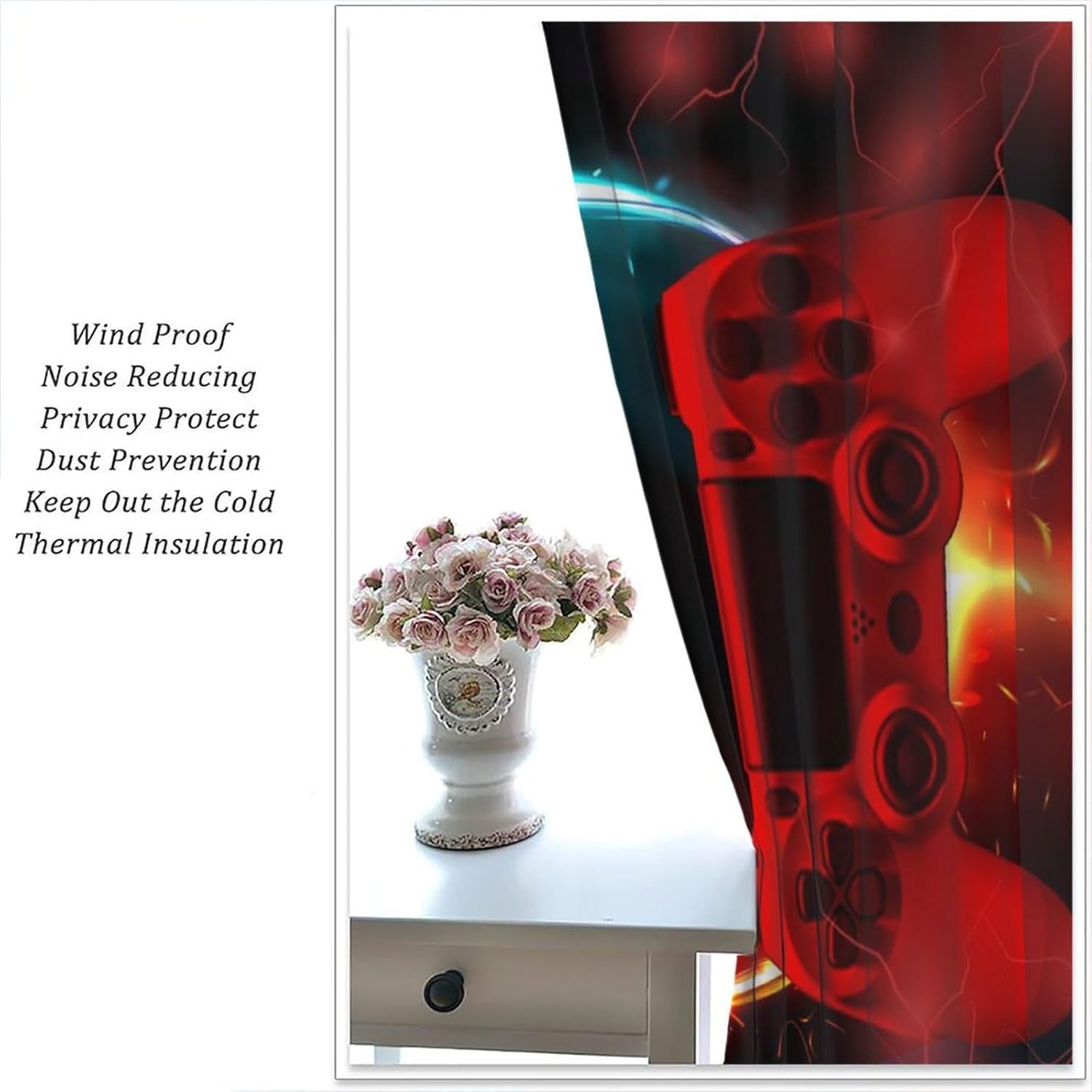 Gaming-Vorhang Blau Rot Arcade – Gaming Console Youtube Bewertung und Preis