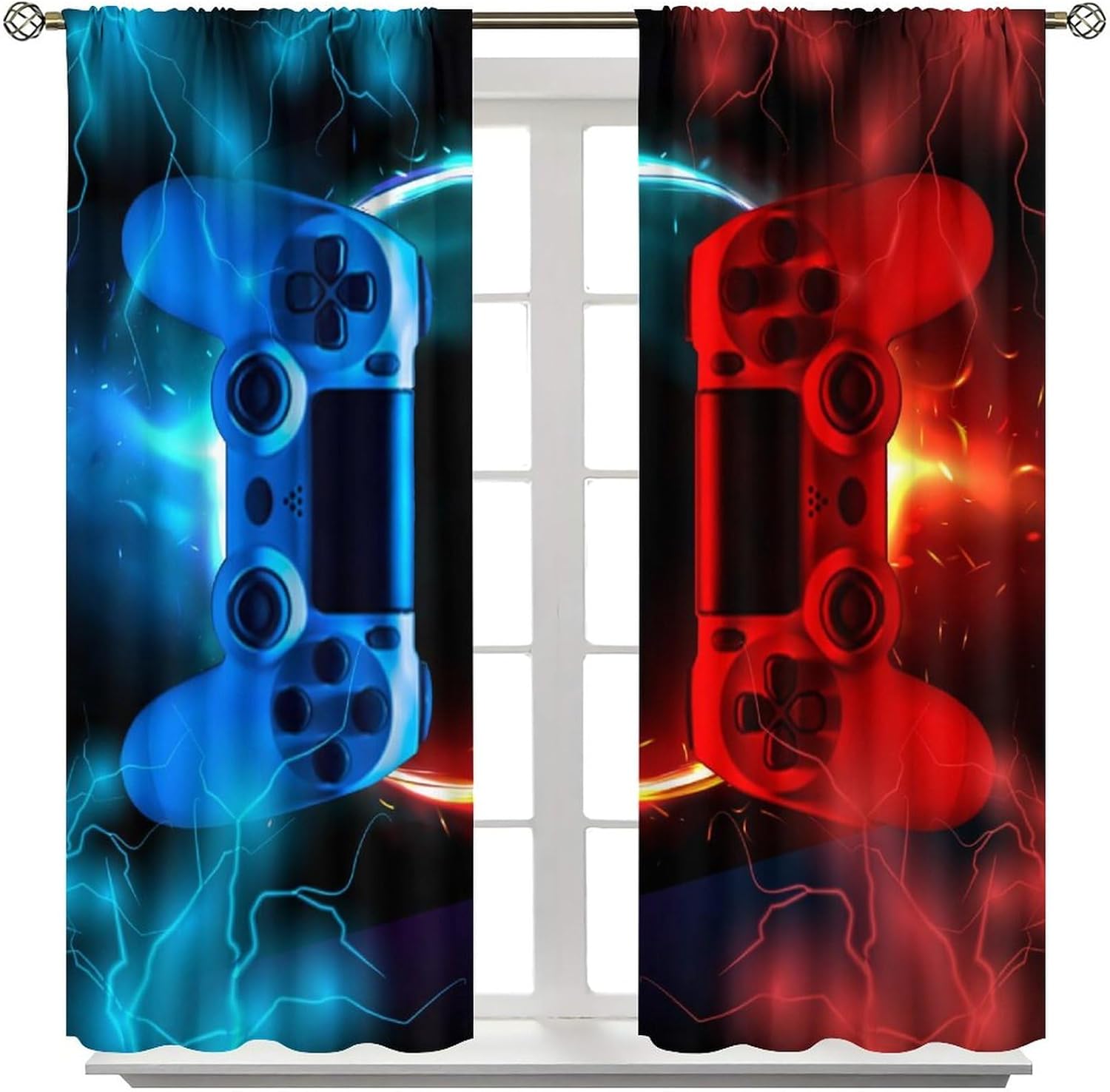 Gaming-Vorhang Blau Rot Arcade – Gaming Console Youtube Bewertung und Preis